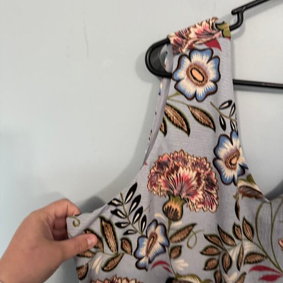 NWT CJ Banks Light Blue Floral Sleeveless Dress Plus Size 3X Elastic Fit Waist - Picture 5 of 10